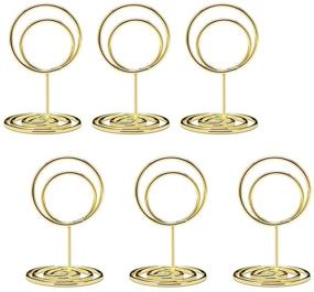 img 2 attached to 💍 Jofefe 20pcs Mini Gold Place Card Holders - Perfect Table Number Stands for Weddings & Anniversaries!