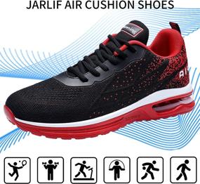 img 3 attached to 👟 JARLIF Men's Lightweight Running Shoes | Breathable Sport Air Fitness Sneakers for Gym Jogging | Size 6.5-12.5