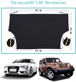 img 3 attached to ❄️ ABORY Windshield Snow Ice Cover: Upgraded Car Snow Cover with Mirror Covers | Fits Most Vehicles, SUVs, Trucks, and Vans (49" x 85")