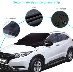 img 1 attached to ❄️ ABORY Windshield Snow Ice Cover: Upgraded Car Snow Cover with Mirror Covers | Fits Most Vehicles, SUVs, Trucks, and Vans (49" x 85")