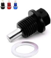 🔩 magnetic oil drain plug & sump drain nut: oil drain bolt (m12x1.25, black) logo