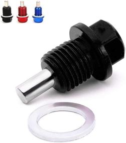 img 4 attached to 🔩 Magnetic Oil Drain Plug & Sump Drain Nut: Oil Drain Bolt (M12x1.25, Black)