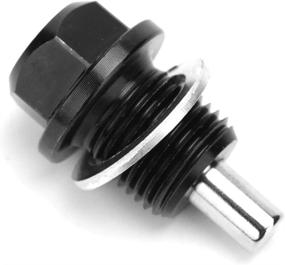 img 3 attached to 🔩 Magnetic Oil Drain Plug & Sump Drain Nut: Oil Drain Bolt (M12x1.25, Black)