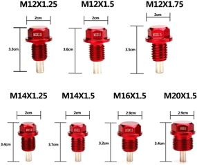 img 1 attached to 🔩 Magnetic Oil Drain Plug & Sump Drain Nut: Oil Drain Bolt (M12x1.25, Black)