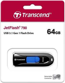 img 1 attached to Transcend 64GB JetFlash 790 USB 3.0 🔍 Flash Drive: Efficient Data Storage and Fast Transfer Speeds