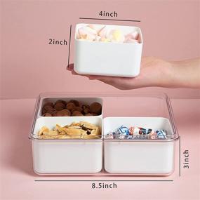 img 3 attached to 🍱 Minesign Refrigerator Organizer Bins: Divided Food Storage Containers with Removable Boxes and Lids for Neat and Easy Snack Organization in Your Fridge