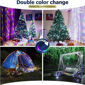 img 3 attached to 🎄 DEVPLY 300 LED Christmas String Lights - 110Ft, 9 Modes, End to End Plug - Multicolor & Cool White Fairy Lights for Xmas Tree, Wedding, Garden, Holiday Decorations - Indoor/Outdoor Use