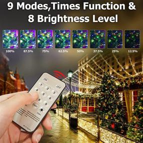 img 2 attached to 🎄 DEVPLY 300 LED Christmas String Lights - 110Ft, 9 Modes, End to End Plug - Multicolor & Cool White Fairy Lights for Xmas Tree, Wedding, Garden, Holiday Decorations - Indoor/Outdoor Use