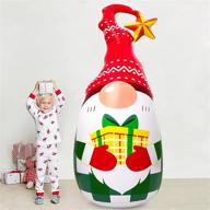 🎅 renbuzhu 5ft christmas inflatables decorations outdoor - blow up gnome tumbler xmas/winter holiday/happy new year 2022 display indoor party decor supplies logo