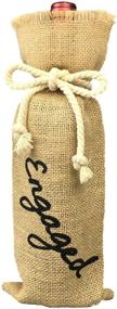 img 4 attached to 🎉 Engagement Party Decorations - OYAMIHUI Burlap Wine Bag for an Engaged Couple, Hand Painted Burlap Wine Bottle Gift Bag