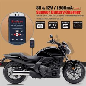 img 3 attached to 🔋 Suuwer Battery Charger: Efficient 8V/12V 1.5-Amp Smart Trickle Charger for Cars, Motorcycles, Golf Carts & More
