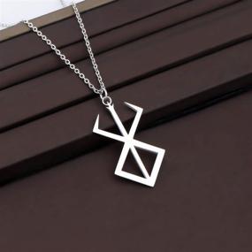 img 3 attached to 🔱 Viking Jewelry Berserker Rune Stainless Steel Pendant Necklace Amulet Talisman Sign Necklace by CENWA