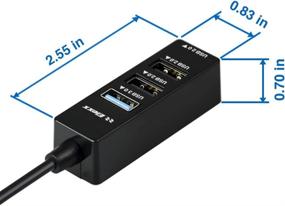 img 1 attached to 💻 Type-C USB Hub, ELEXX 4-Port USB 3.0 Hub for USB-C Devices such as Surface Pro 4, ChromeBook Pixel, New MacBook, MacBook Pro, MacBook Air, and More (Black)