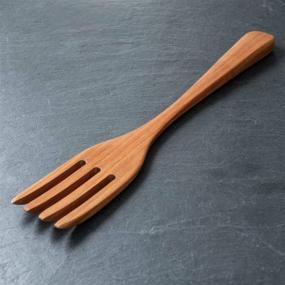 img 2 attached to 🍝 Authentic Handmade Wooden Pasta Fork: 12" Spaghetti Server Utensil - Crafted with Pennsylvania Black Cherry Wood - Made in USA