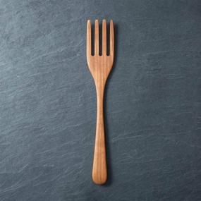 img 3 attached to 🍝 Authentic Handmade Wooden Pasta Fork: 12" Spaghetti Server Utensil - Crafted with Pennsylvania Black Cherry Wood - Made in USA