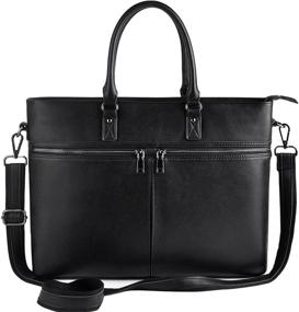 img 4 attached to 💼 Chic and Functional Laptop Totes for Women: Business Laptop Bag up to 15.6 Inch