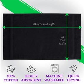 img 2 attached to 🌿 Eco-Friendly Black Bleach-Proof Towels Bulk Sets | 100% Cotton | 16' x 28' (24-Pack)