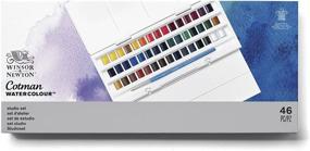 img 2 attached to 🎨 Winsor & Newton Cotman Watercolor Studio Set: 45 Half Pans for Creative Excellence