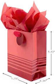 img 2 attached to 🎁 Hallmark 9" Medium Gift Bag with Red Foil Stripes – Perfect for Christmas, Birthdays, Father's Day, Graduations, Valentines Day & Sweetest Day