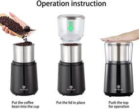 img 3 attached to 🔌 DR MILLS DM-7451 Electric Coffee Grinder: Dried Spice, Nut, Herb Grinder with Detachable Cup - Dishwashable SUS304 Stainless Steel