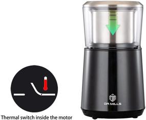 img 1 attached to 🔌 DR MILLS DM-7451 Electric Coffee Grinder: Dried Spice, Nut, Herb Grinder with Detachable Cup - Dishwashable SUS304 Stainless Steel