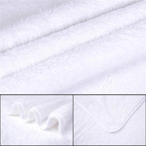 img 2 attached to 🛀 Set of 2 Microfiber Fleece Bath Towels - 30" x 60" - Absorbent & Fast-Drying, Extra Large Towel for Hair, Swimming, Fitness, Spa, Yoga, Pool - White