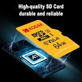 img 3 attached to KODAK 64GB Micro SD Card, High Speed Memory Card, up to 100MB/s Read Speed, 4K Video Recording, Microsdxc UHS-I A1 U3 Class 10 TF Card for Nintendo Switch, Wyze Cam, and Drone
