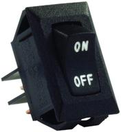 🔲 jr products 12595 spst on/off switch in black with labeled design logo