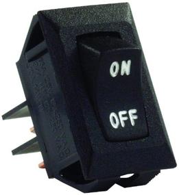 img 1 attached to 🔲 JR Products 12595 SPST On/Off Switch in Black with Labeled Design