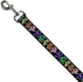 img 1 attached to Dancing Bears Black Multi Color Dog Leash – Various Sizes for Dogs & Cats