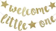 welcome little glitter banner shower logo