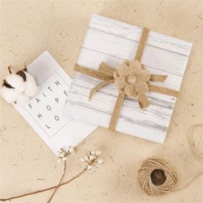 img 1 attached to 🎁 RUSPEPA White Woodgrain Wrapping Paper Roll for Wedding, Birthday, Shower, Congrats, and Holiday - 30" x 32.8 feet