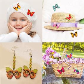 img 2 attached to 🦋 Vibrant 200Pcs DIY Wooden Animal Buttons - Colorful Butterfly Buttons for Crafts Sewing - 2 Holes Wood Animal Cartoon Decorative Buttons