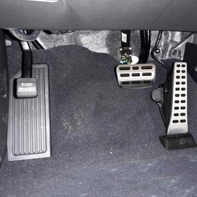 img 2 attached to 🚗 Enhancing Driving Experience: MYMOCCY NO Drill Gas Fuel Brake Foot Rest Pedal Cover for Hyundai Tucson Sonata Palisade G70, KIA Sportage Stinger Sorento Optima Cadenza Accessories (at)
