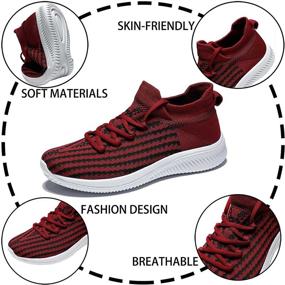 img 3 attached to 👟 Koppu Lightweight Breathable Running Shoes for Women and Men: Non Slip, Gym Sneakers with Slip-on Design