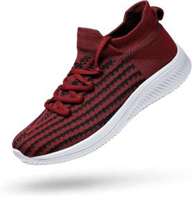 img 4 attached to 👟 Koppu Lightweight Breathable Running Shoes for Women and Men: Non Slip, Gym Sneakers with Slip-on Design