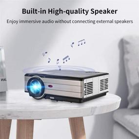 img 2 attached to 🎥 WIKISH 4200 Lumen LED LCD Video Projector: 200-Inch Display, Home &amp; Outdoor Movie Proyector, 1080p Support, HDMI VGA Cable Included, Compatible with Fire TV Stick, DVD Player, Game Console, Tablet, Laptop, PC, Mac, USB Drive
