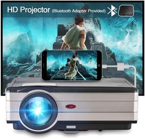 img 4 attached to 🎥 WIKISH 4200 Lumen LED LCD Video Projector: 200-Inch Display, Home &amp; Outdoor Movie Proyector, 1080p Support, HDMI VGA Cable Included, Compatible with Fire TV Stick, DVD Player, Game Console, Tablet, Laptop, PC, Mac, USB Drive