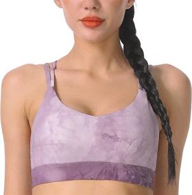 img 3 attached to 🔥 Rocorose Women's Mesh Strappy Sports Bra – Light Support, Wirefree, Removable Cups, Crisscross Back – Soft and Sexy Yoga Bra