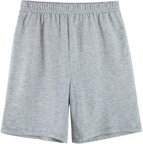 img 3 attached to 👖 UNACOO Unisex Kids 2-Pack 100% Cotton Shorts: Perfect for Boys and Girls (Ages 3-12)