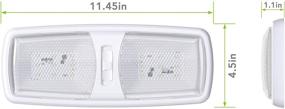 img 1 attached to 🚐 Leisure LED 5 Pack RV LED Slim Euro Ceiling Double Dome Light Fixture - Interior Lighting for Car, RV, Trailer, Camper, Boat - ON/Off Switch - 10-18V DC - (5-Pack, Warm White 3000-3500K)