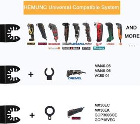 img 1 attached to 🔪 50 Oscillating Multitool Blades for Wood Cutting & Shaping - Compatible with Dewalt, Milwaukee, Dremel, Bosch, Makita, Rockwell, Ryobi, Craftsman, Ridgid, Fein Multimaster & More Attachments