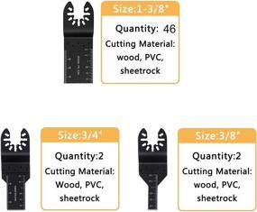 img 3 attached to 🔪 50 Oscillating Multitool Blades for Wood Cutting & Shaping - Compatible with Dewalt, Milwaukee, Dremel, Bosch, Makita, Rockwell, Ryobi, Craftsman, Ridgid, Fein Multimaster & More Attachments