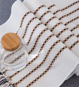 img 1 attached to 🏡 Timeless Charm: Monibana Handmade Macrame Striped Farmhouse Collection