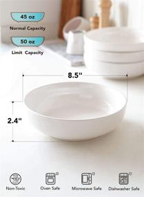 img 3 attached to 🍝 Ceramic Serving Bowls by TAUCI for Pasta