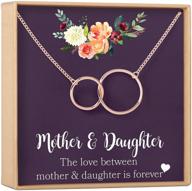 👩 dear ava mother daughter gift necklace: perfect mother's day gift and jewelry for mom - 2 interlocking circles logo