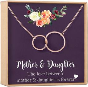 img 4 attached to 👩 Dear Ava Mother Daughter Gift Necklace: Perfect Mother's Day Gift and Jewelry for Mom - 2 Interlocking Circles