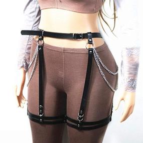 img 3 attached to Кожаный ремешок для тела с подвязками Strappy