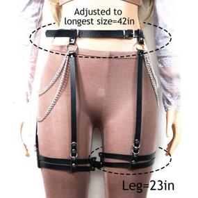 img 2 attached to Кожаный ремешок для тела с подвязками Strappy