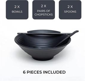 img 2 attached to 🍜 Sustainable Ramen Set: Deluxe Bowl and Chopsticks Combo